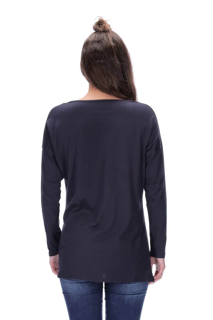 Hailey Long Sleeve Top Navy 4