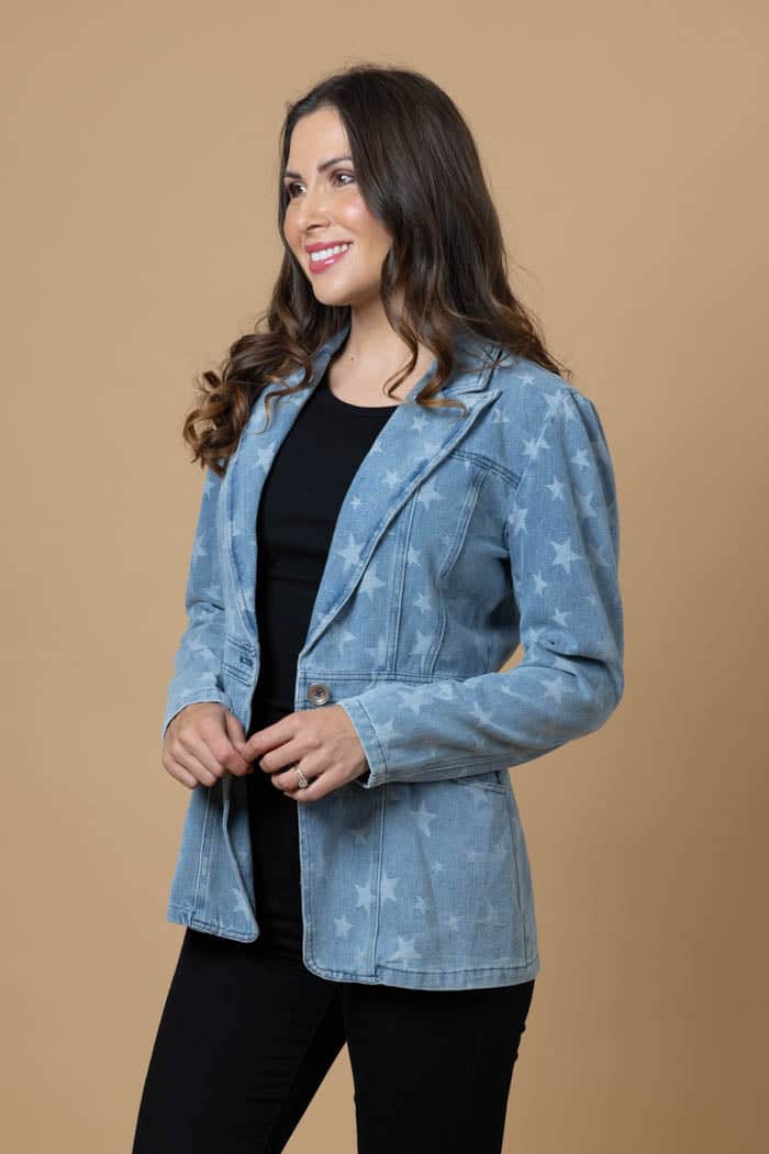 Hallie Star Denim Blazer 2