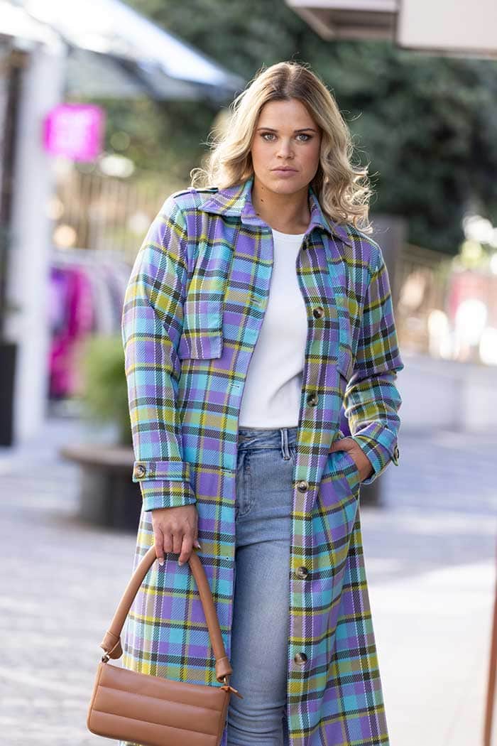 Hartley Coat Tartan Green 3