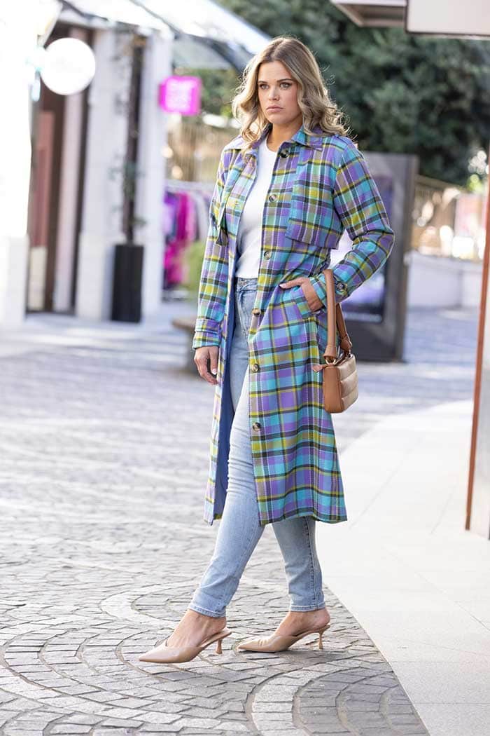 Hartley Coat Tartan Green 2