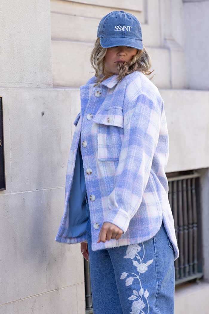 Holly Shacket Blue Check 2