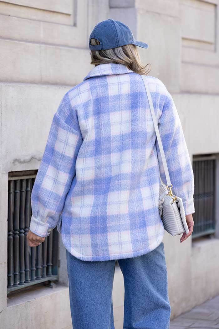 Holly Shacket Blue Check 3