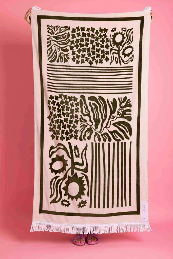 Olive Happy Hawaii Beach Towel