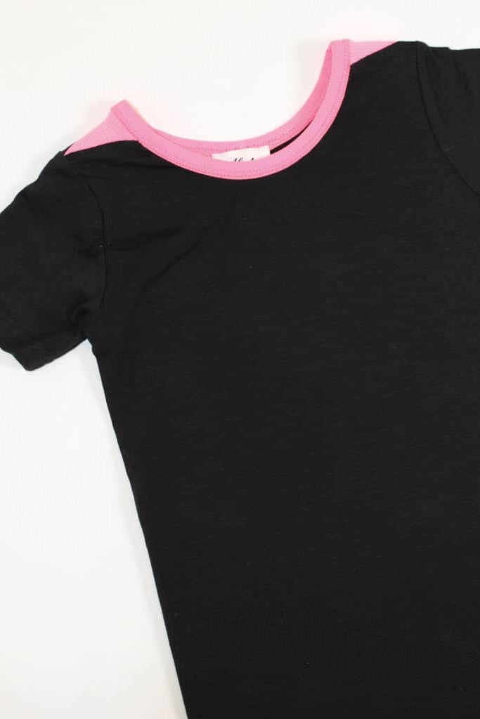 Jamie Romper Black/Fluro Pink 3
