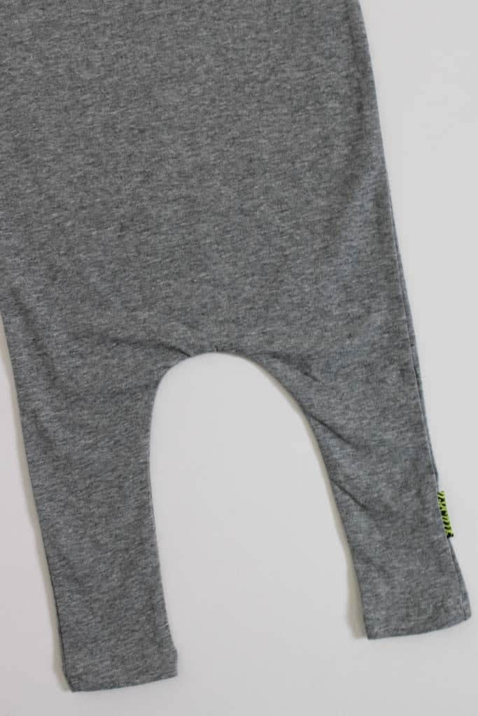 Jamie Romper Grey Marle/Fluro Yellow 3