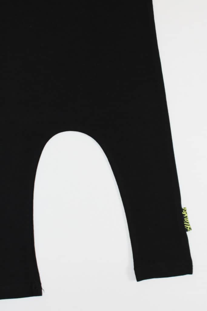 Jamie Romper Black/Fluro Yellow 2