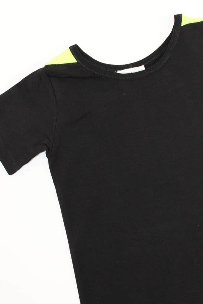 Jamie Romper Black/Fluro Yellow 3