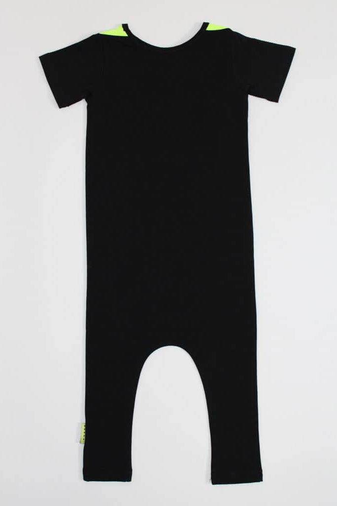 Jamie Romper Black/Fluro Yellow 4