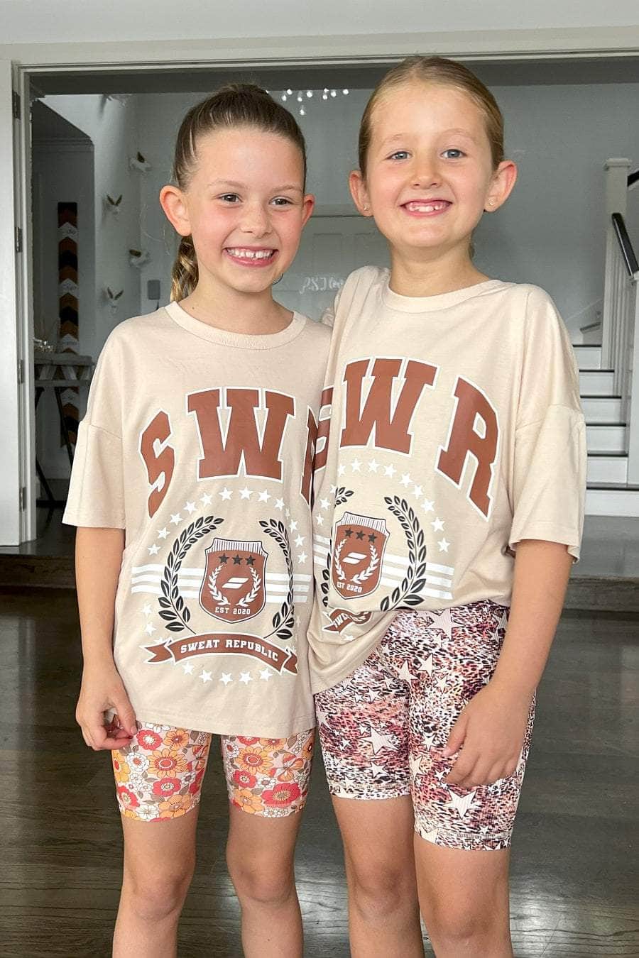 kids floral bike shorts