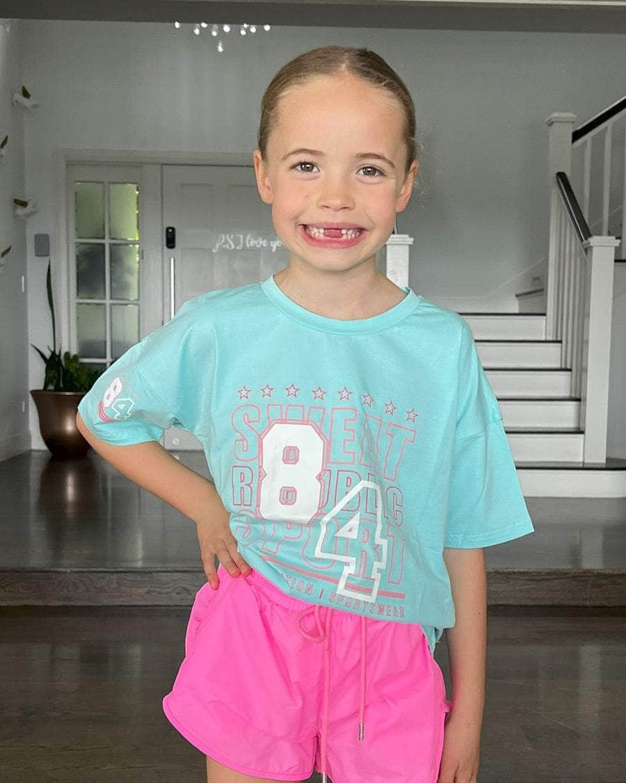 kids pink active wear shorts