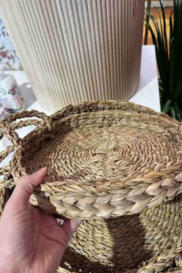 Le Forge Sea Grass/Hyacinth Trays s/3 Natural 5