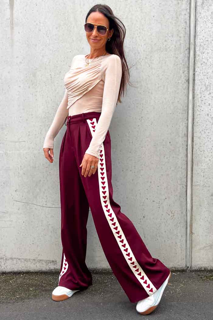 Queen Of Hearts Pants Burgundy 3