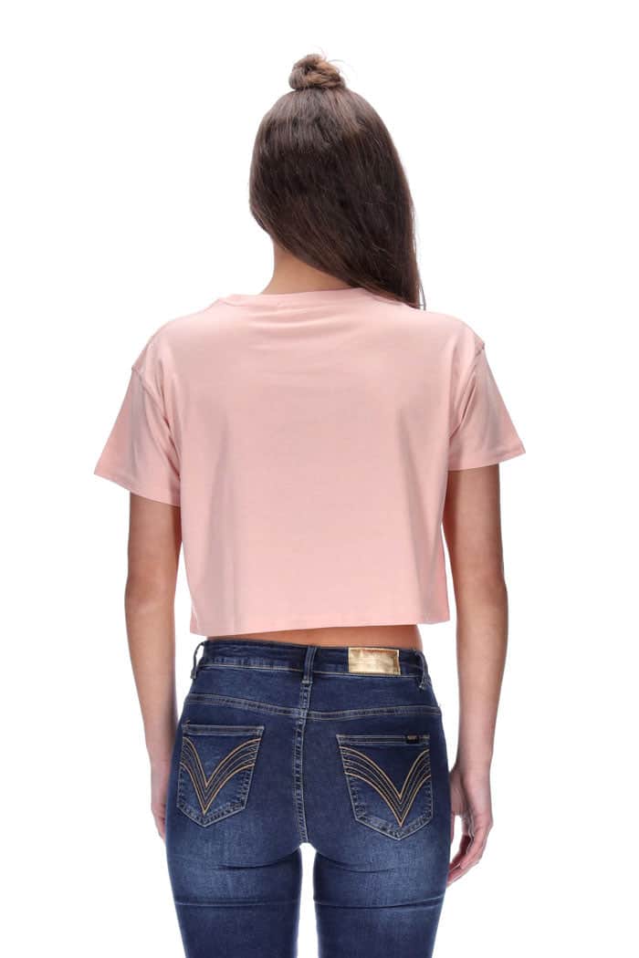 Isla Cropped Tee Pale Pink 4