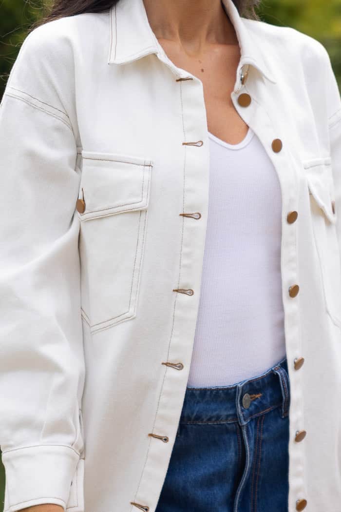 Tansy Denim Jacket White 4