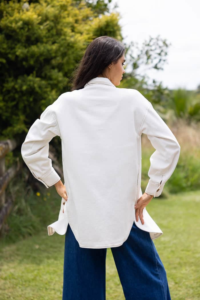 Tansy Denim Jacket White 3