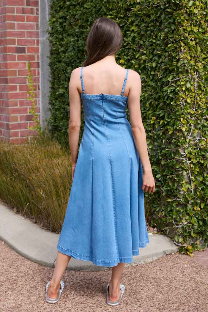 Alaia Denim Midi Dress 3