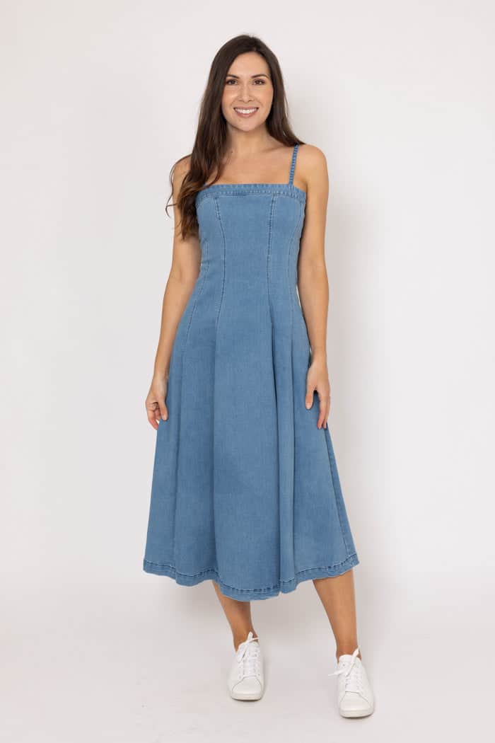 Alaia Denim Midi Dress 4