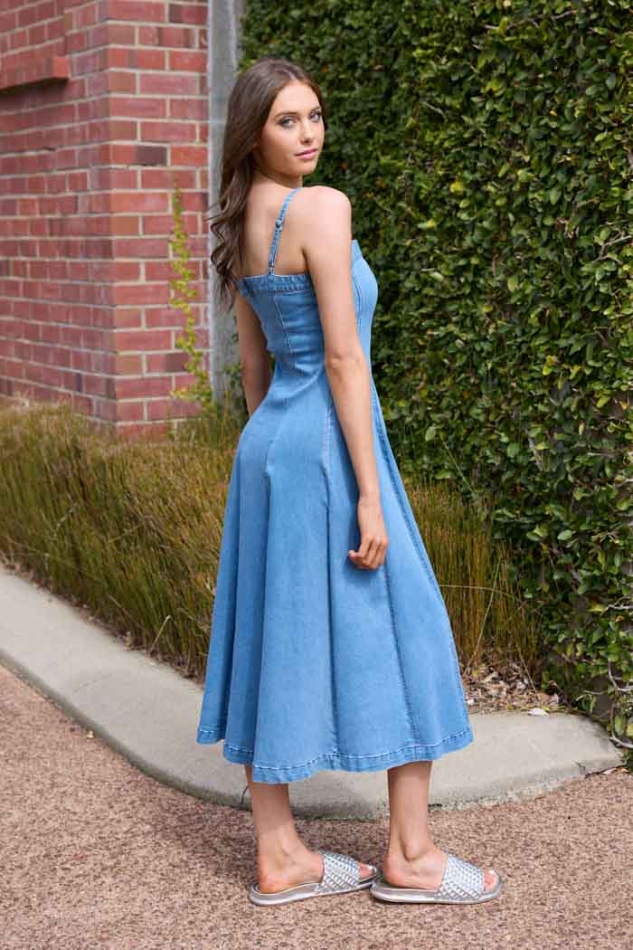 Alaia Denim Midi Dress 2