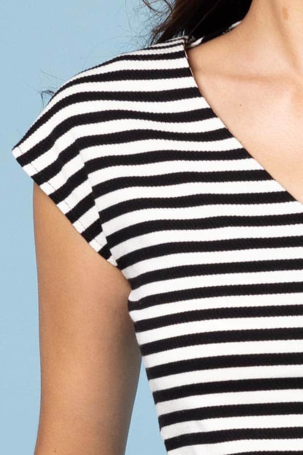 Jade Top Cream Black Stripe 4