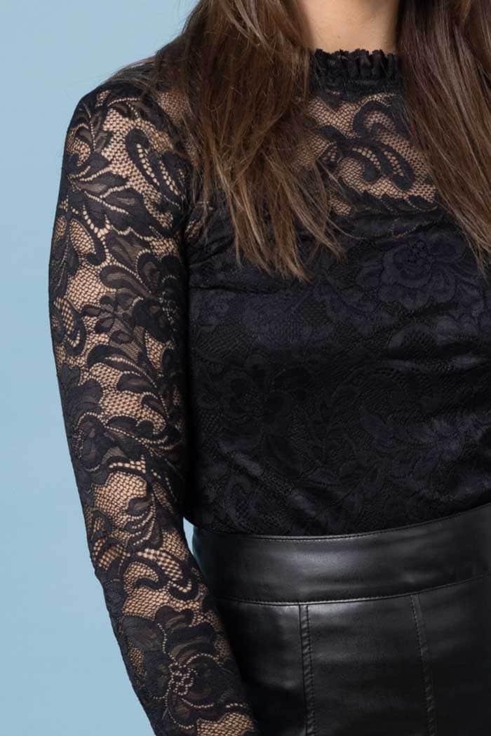 Janene Lace Top Black 4