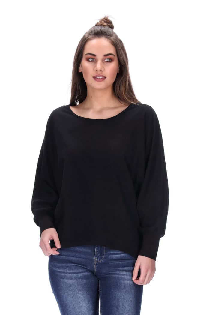 Jenni Long Sleeve Top Black