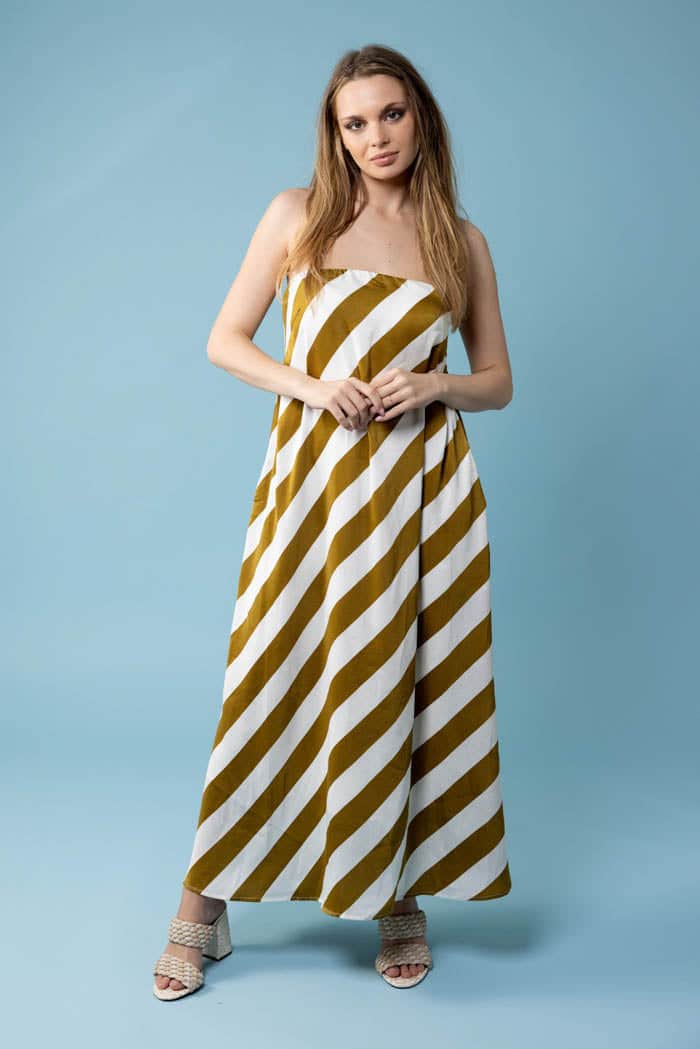 Jolene Strapless Maxi Dress Stripe 2