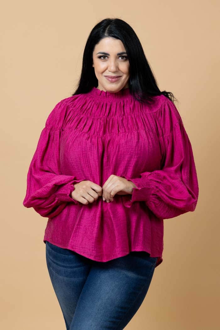 Jontee Long Sleeve Top Pink 2
