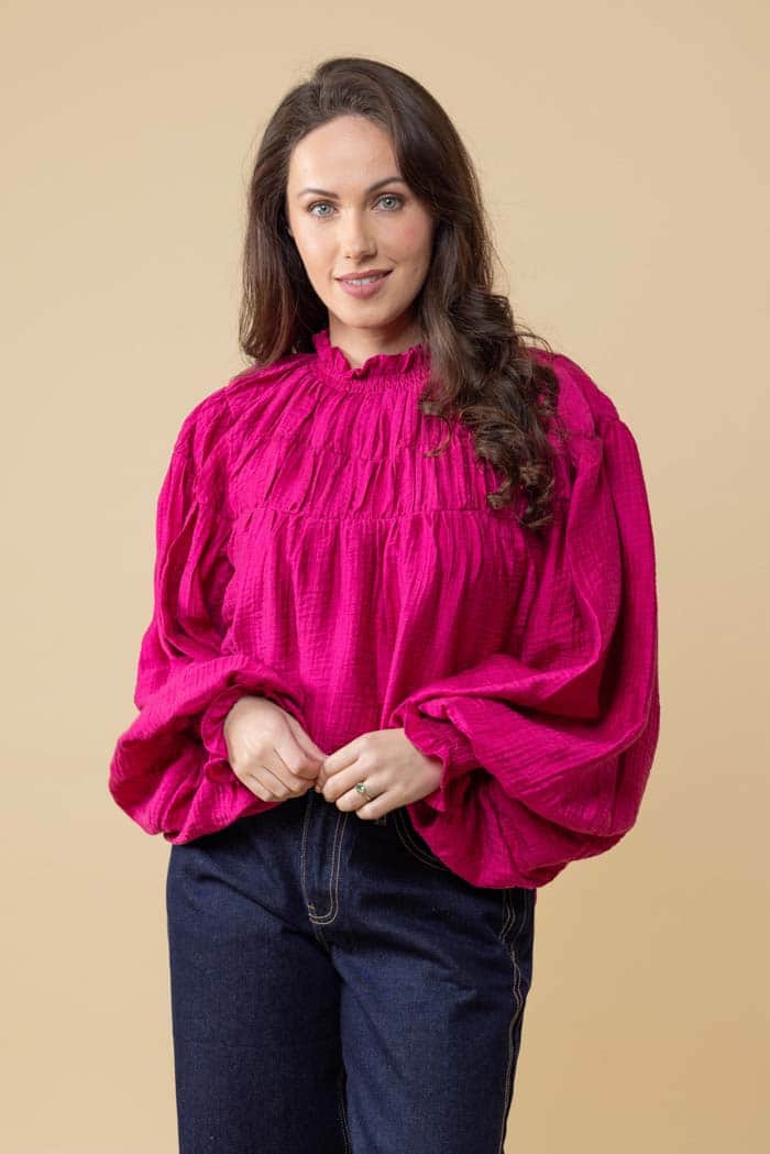Jontee Long Sleeve Top Pink 3