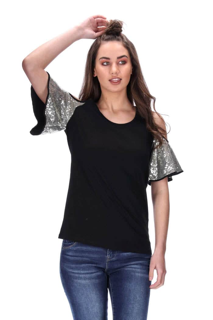 Josie Tee Black/Gold