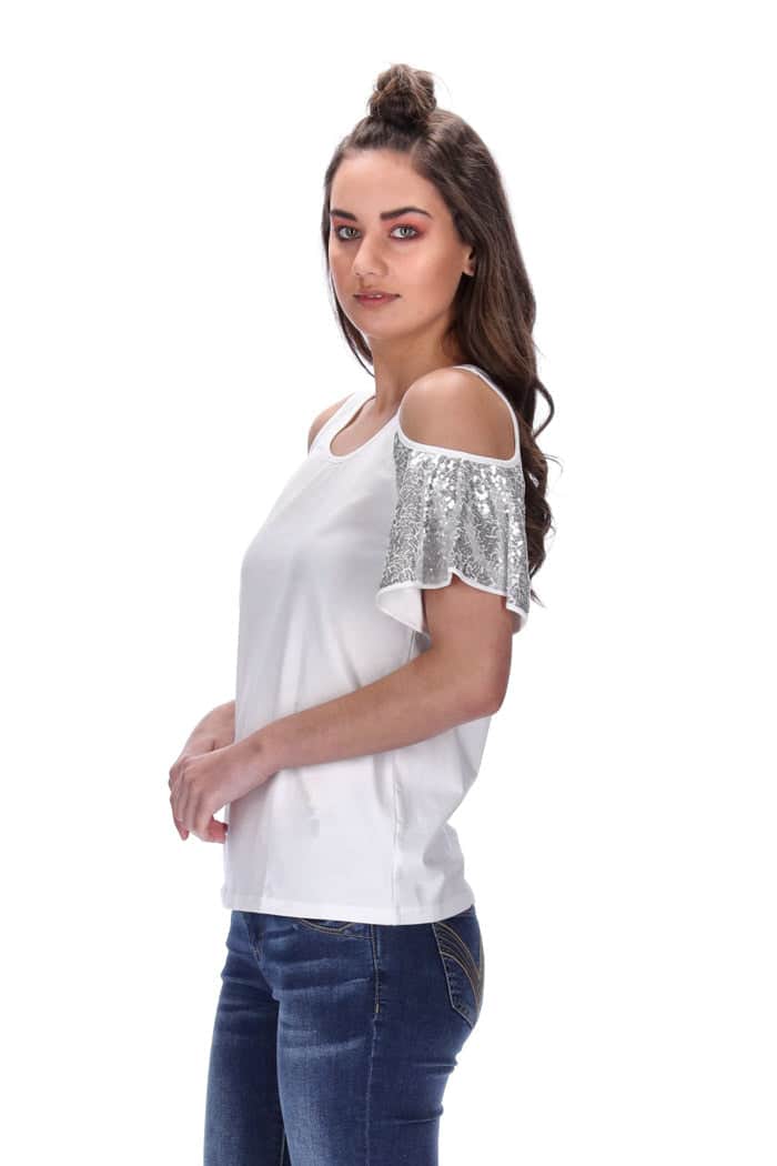 Josie Tee White/Silver 3