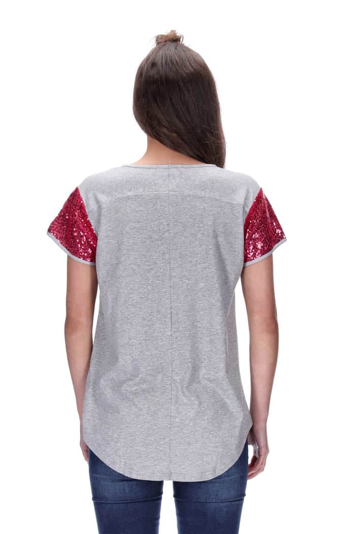 Kali Tee Grey/Dark Pink 4
