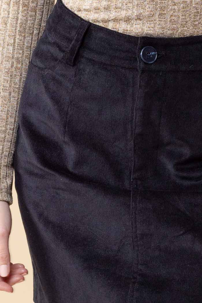 Kristina Cord Mini Skirt Black 4