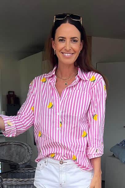 Lemon Shirt Stripe Pink