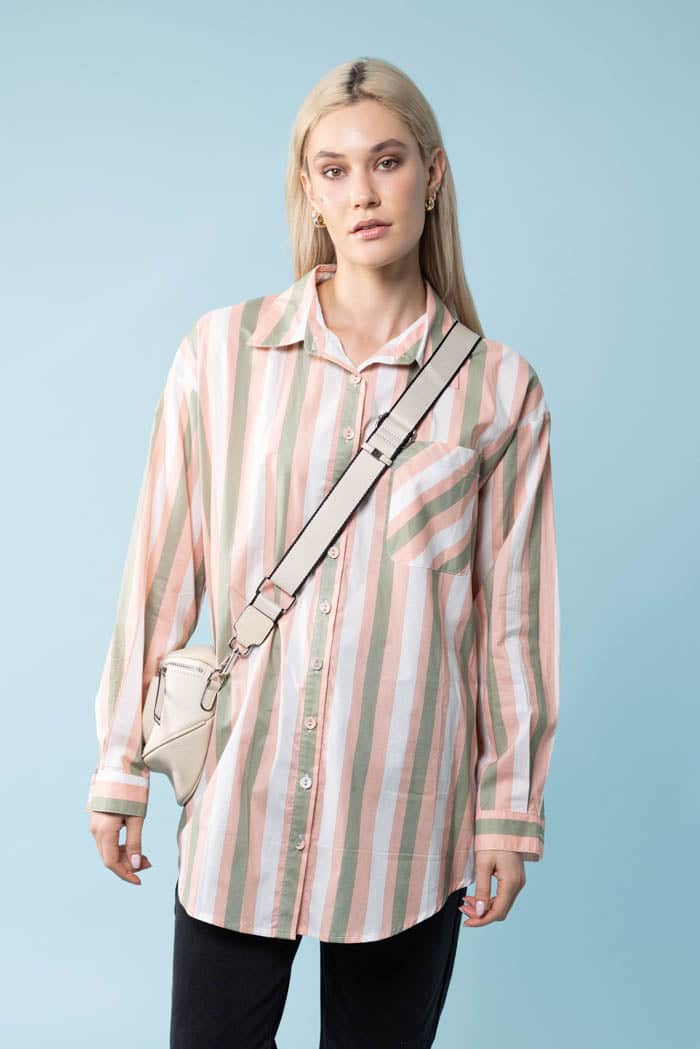 green striped shirt