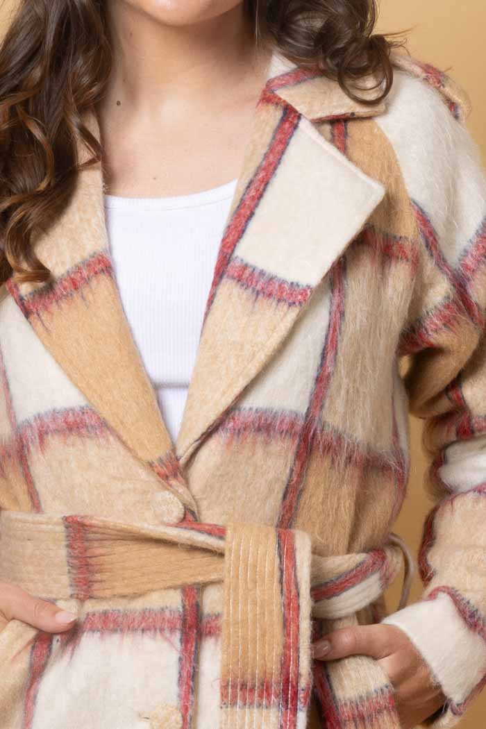 Lauren Coat Beige Check 4