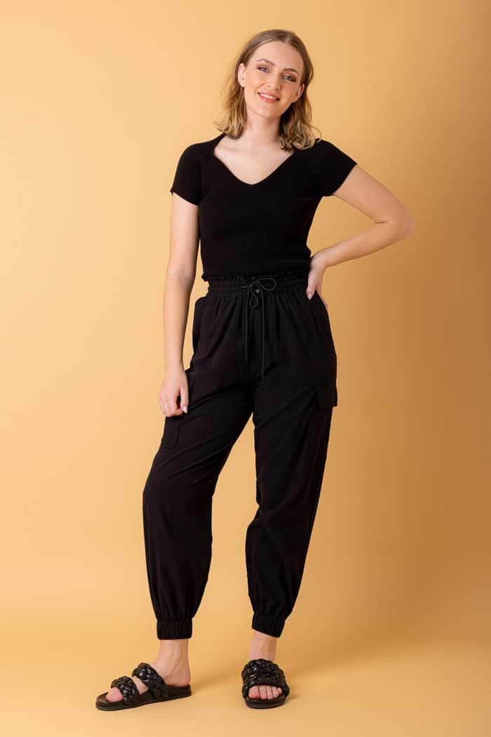 black cargo pants