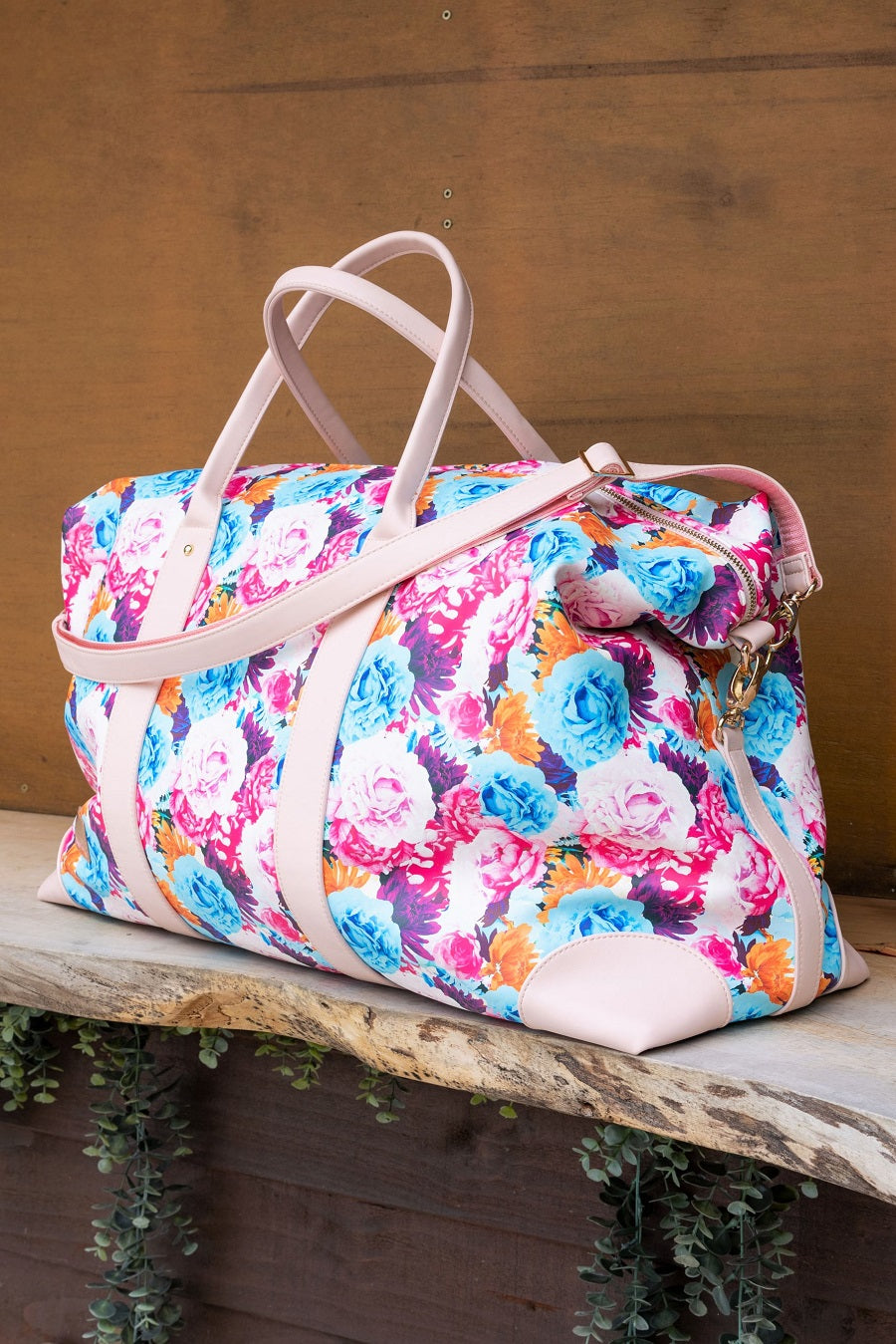 Floral print travel bag