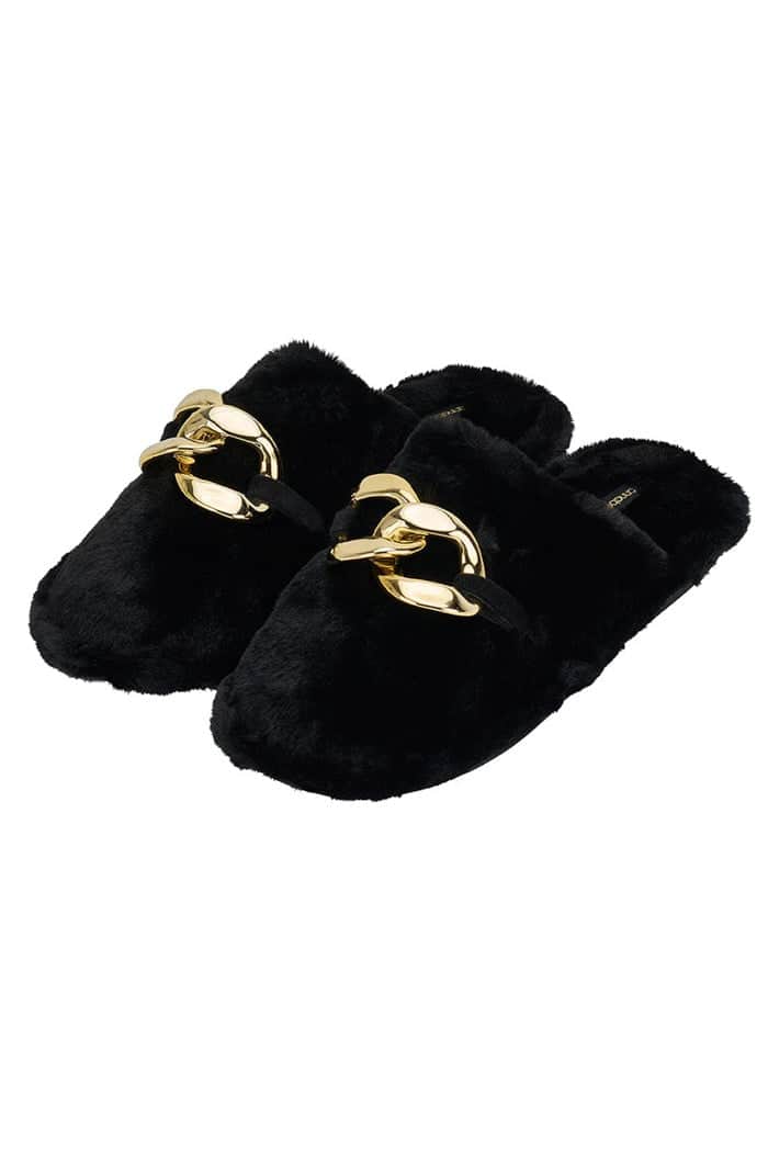 Annabel Trends Luxe Slipper Mules M/L Black
