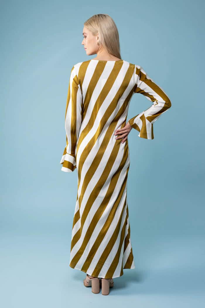 Maple Long Sleeve Maxi Dress Stripe 3