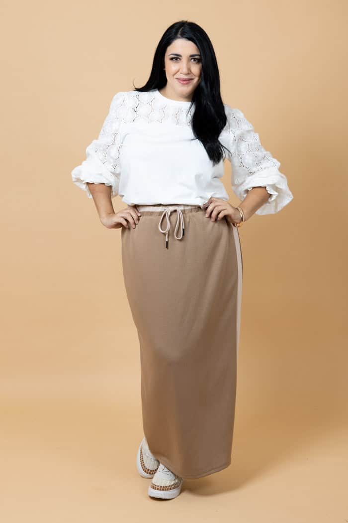 Mattie Sweater Skirt Beige 2