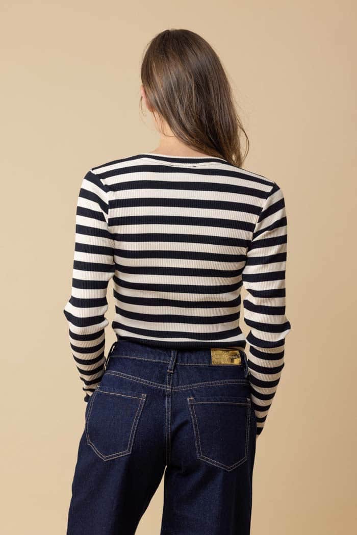 Merrie Top Striped Black 3