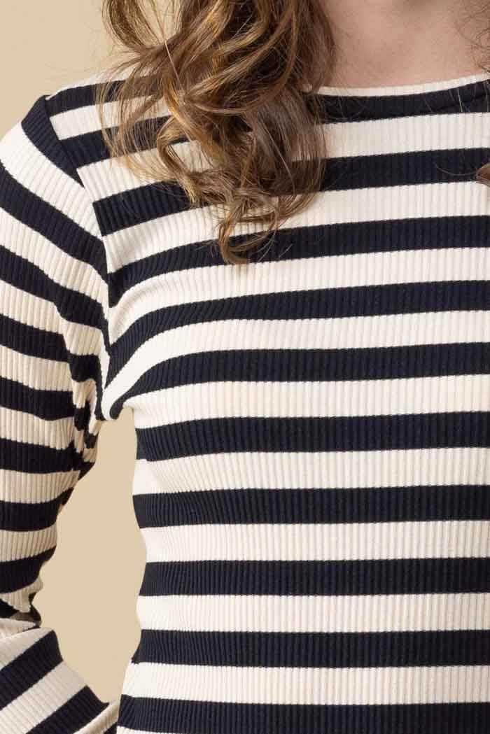 Merrie Top Striped Black 4