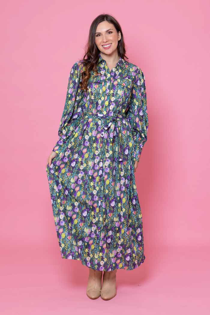 green floral maxi dress plus size