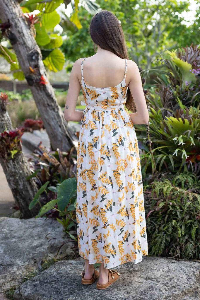Charlotte Draped Maxi Dress - Yellow