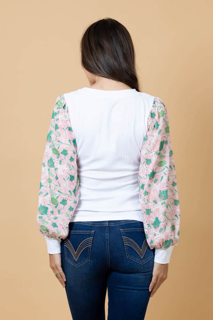 Millie Top White Floral 4