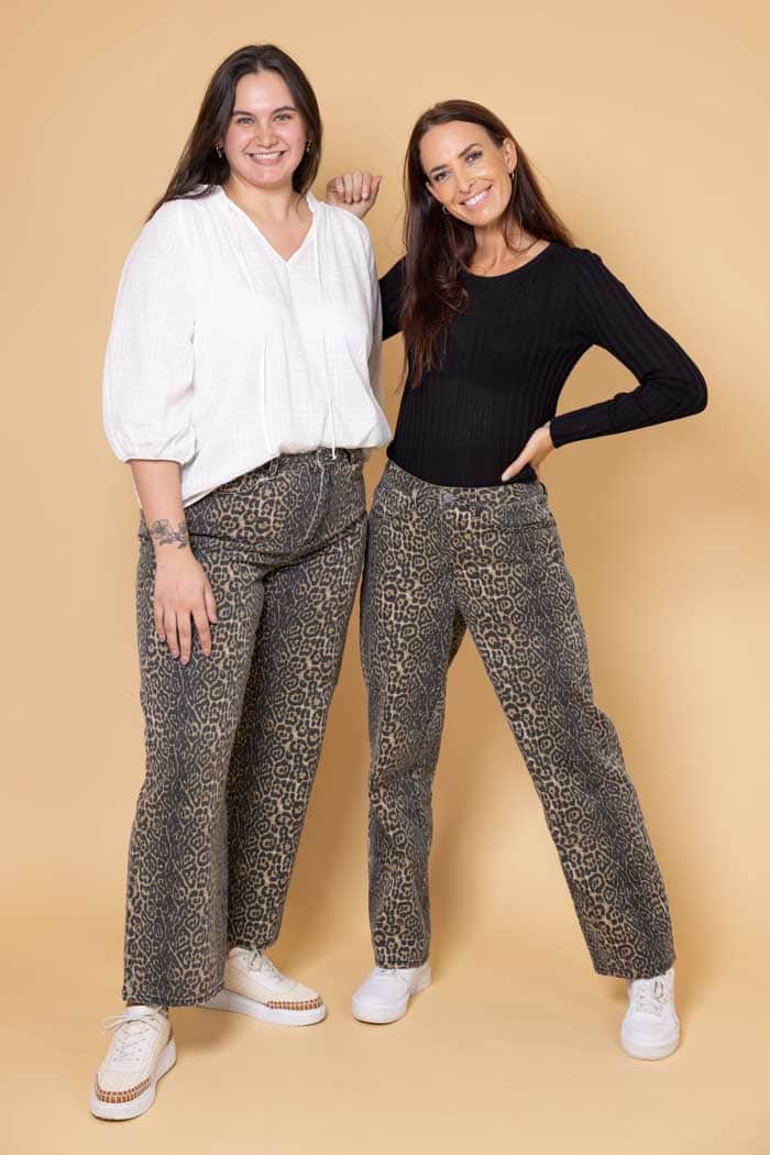 Nate Denim Leopard Wide Leg Jean 2