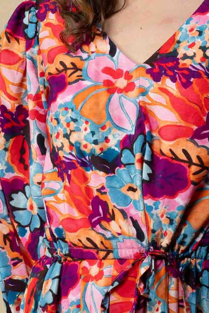 Nellie V Neck Dress Floral 4