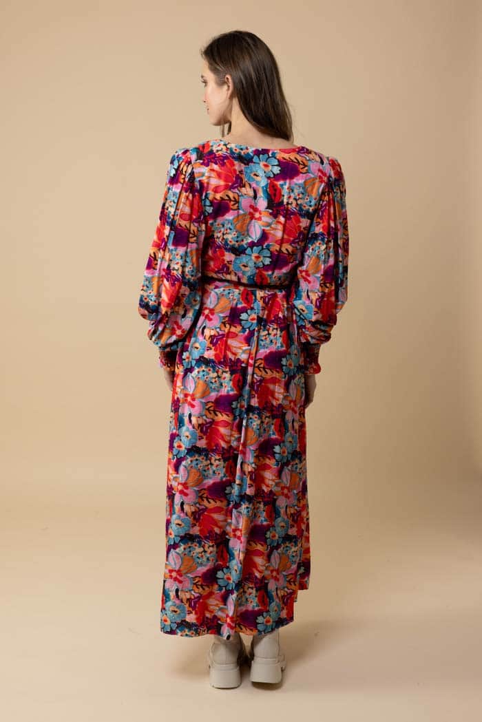 Nellie V Neck Dress Floral 3