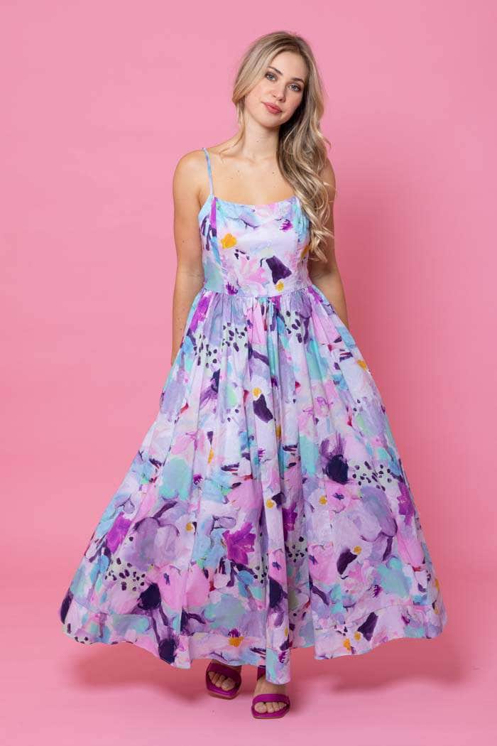 lilac floral maxi dress plus size