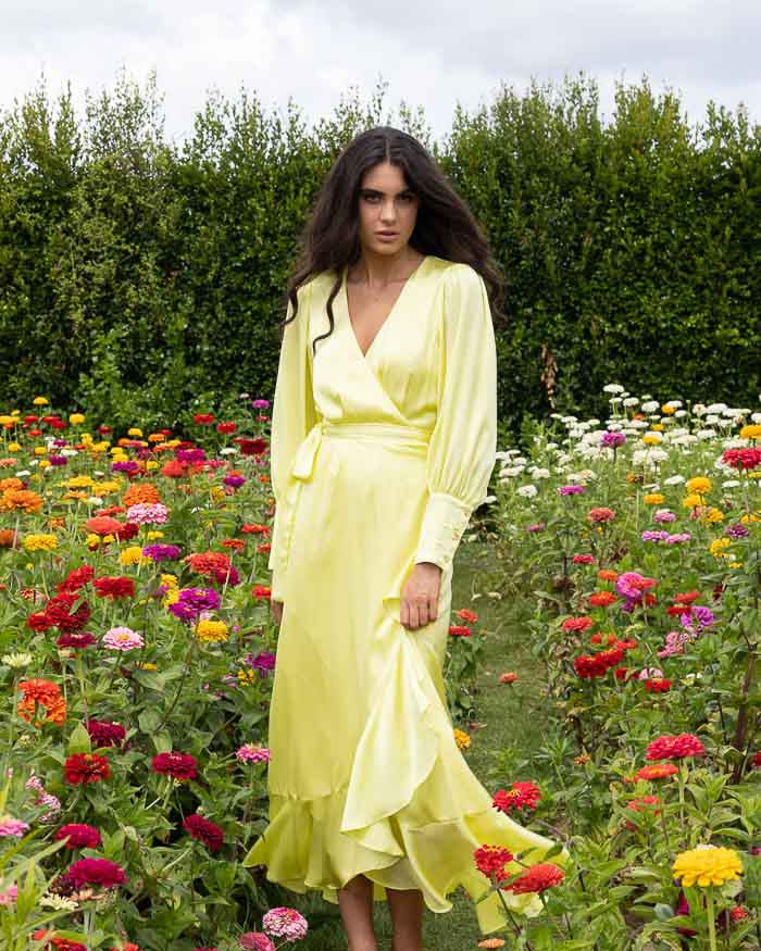 butter yellow maxi dress